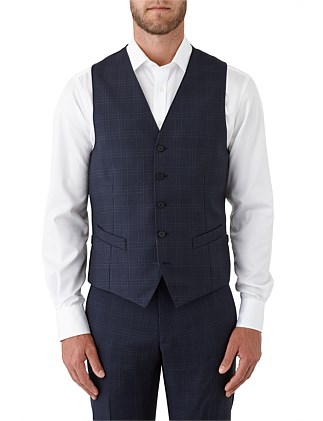 TEXTURED CHECK VEST